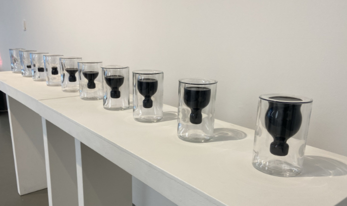 Glass installation by Yixue Yang.