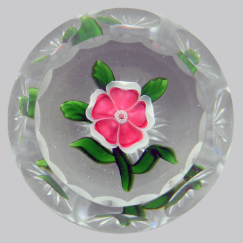 An antique lampworked flower paperweight.