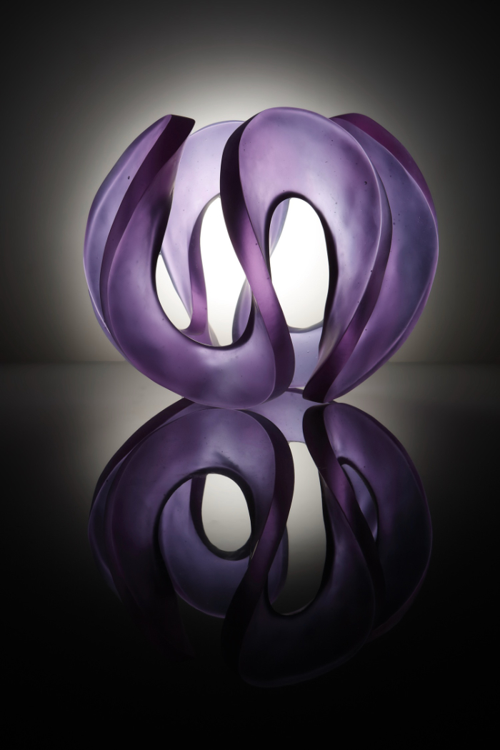 Cast glass sculpture by Jessie Lee