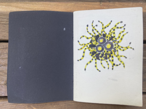 Sketchbook by Lea Lenhart showing glass sea creature