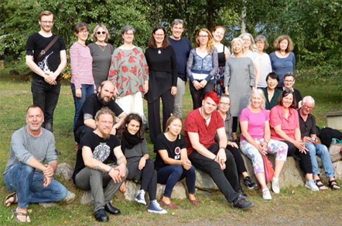 The Glass Engravers Network group who set up the show at Riihimaki and attended the opening.