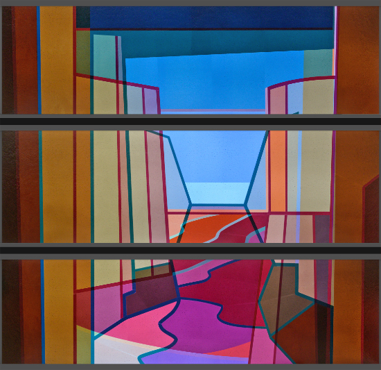 ‘Eastern Rivers’ is a photo composite of one of the 13 works in ‘Cascadia’.