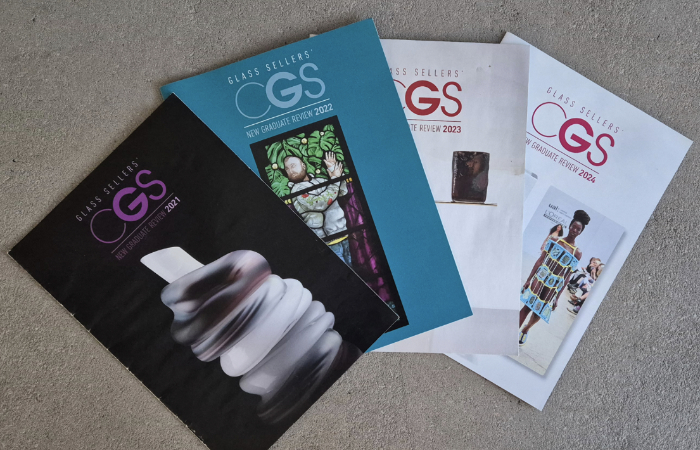 A selection of covers of past CGS New Graduate Review print magazines